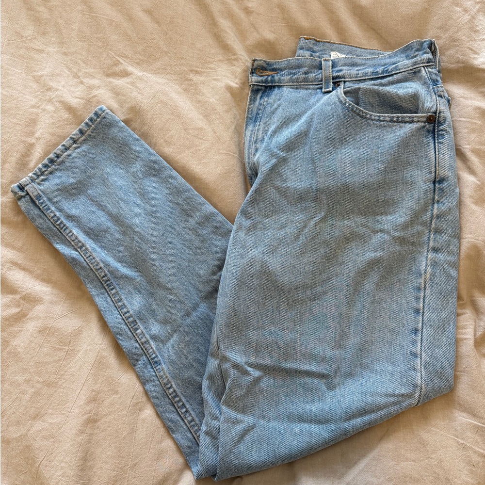 Men's Straight Jeans in Light Blue Denim